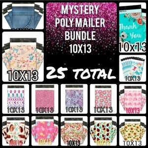 25 Pack Mystery Poly Mailers 10x13